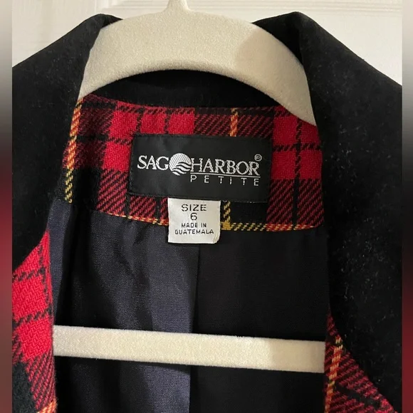 Wool Checkered Plaid Blazer - Picture 3 of 6